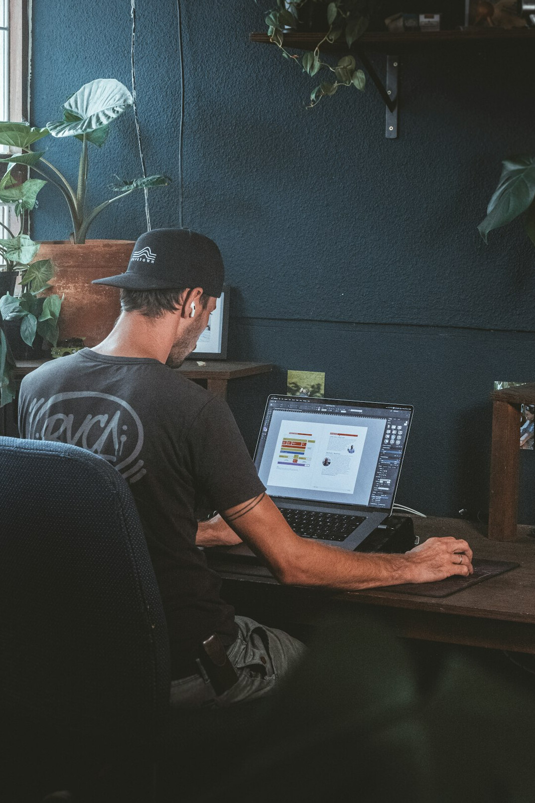 student learning programming at desk
