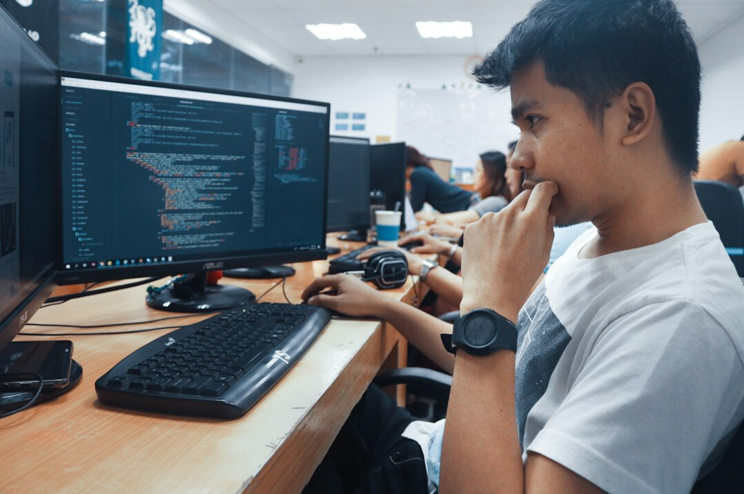 person learning programming